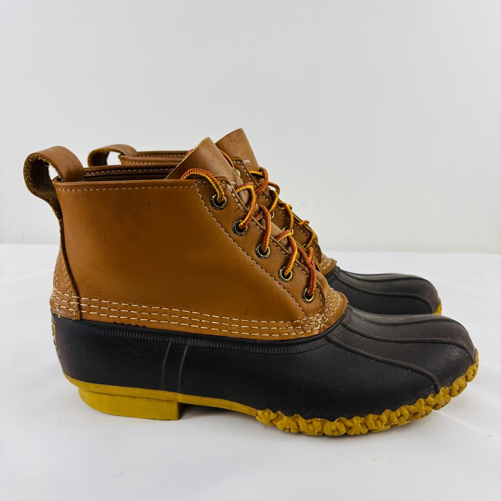 L.L. Bean Boots Women's 10 Tan Brown Waterproof Leather Lace Up Made in USA